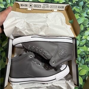 Converse Gray Canvas High-Top Sneakers